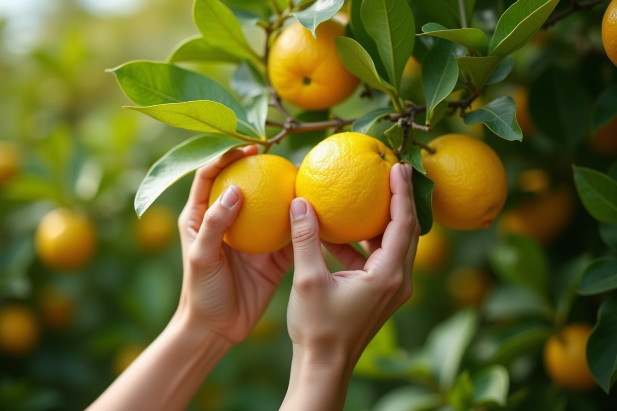 Prune soigneusement un arbre à citron vert en plein jour